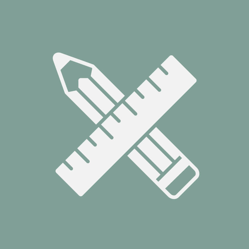 Pencil and Ruler Icon